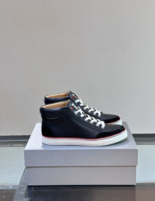 Thom Browne Simple High-Top Casual Board Shoes With Striped Design