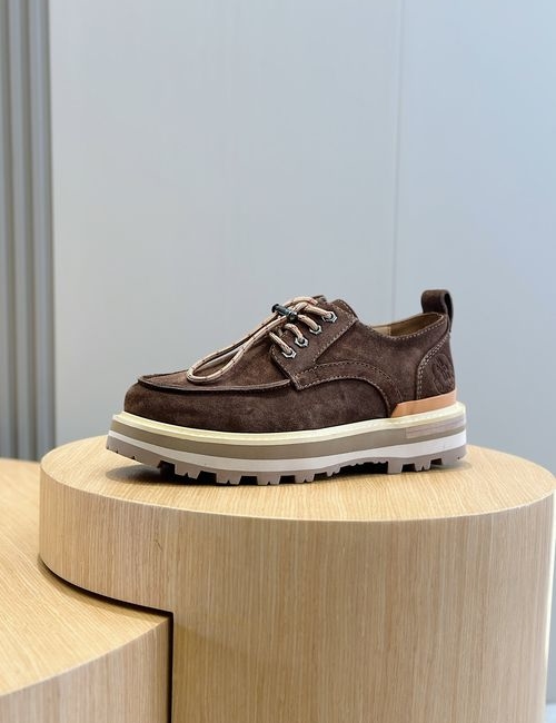 Moncler Peka City Leather Derby Shoes With Rubber Sole