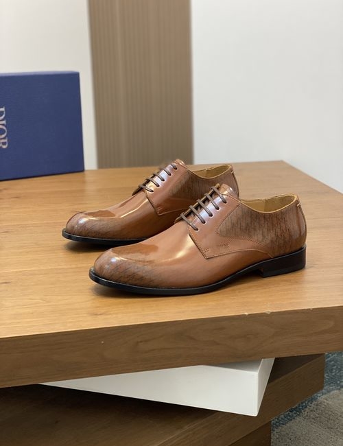 Christian Dior CD Premium Leather Derby Shoes With Original Sole