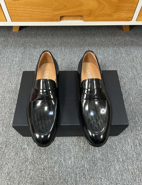Christian Dior CD Polished Leather Dress Shoes