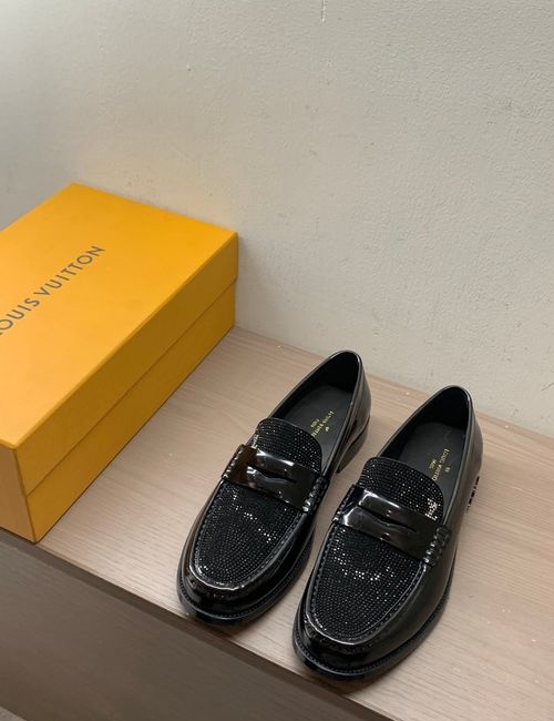 Louis Vuitton LV Major Loafers Monogram Jacquard Leather Shoes