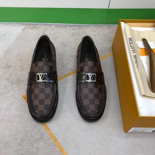 Louis Vuitton LV Major Loafers Monogram Jacquard Leather Shoes