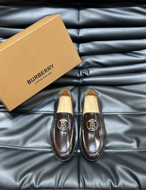 Burberry Formal Leather Shoes With Breathable Lining