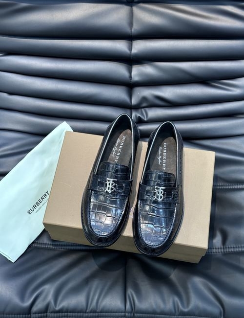 Burberry Formal Leather Shoes With Breathable Lining