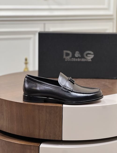 Dolce & Gabbana DG Premium Leather Formal Shoes With Unique Details