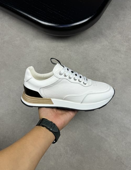 Hermes Grained Nappa Calfskin Webbing Sneakers