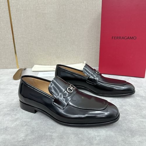 Ferragamo Moccasin Loafers With Gancini Buckle