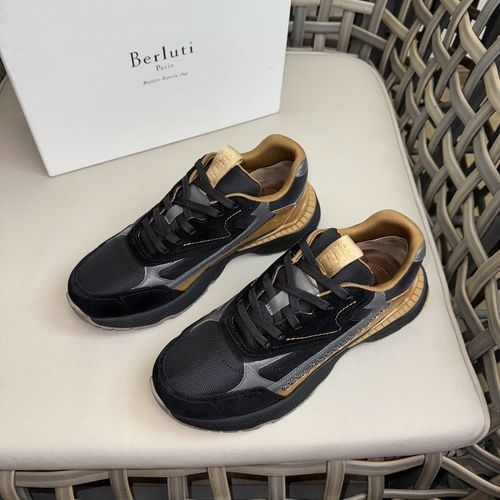 Berluti Skyrunning Leather Nylon Sneakers