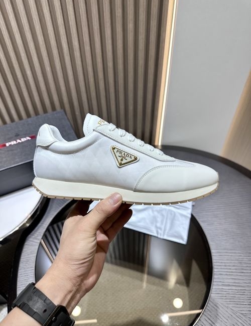 Prada Suede Casual Sneakers With Logo