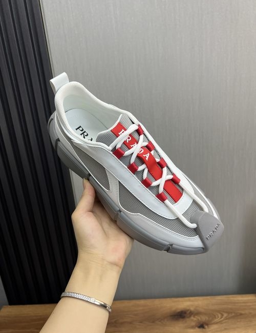 Prada Flyknit Leather Casual Shoes
