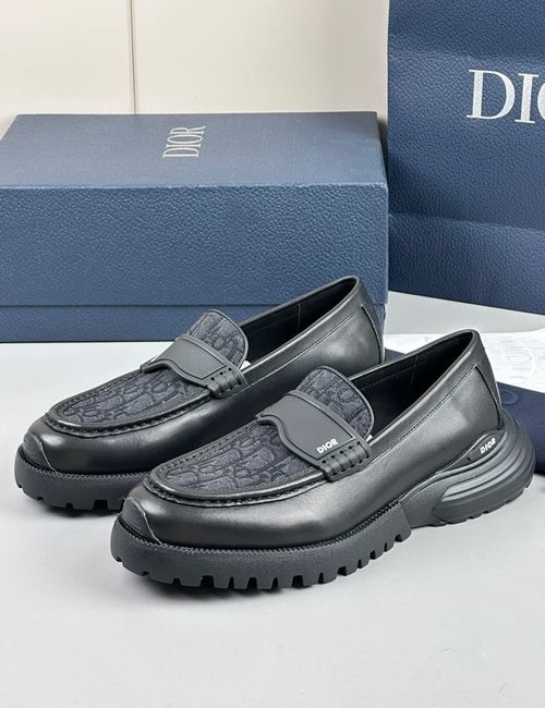 Christian Dior CD Genuine Leather Sneakers With Printed Details