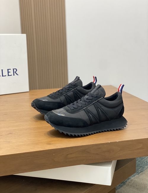 Moncler Stitched Fabric Rubber Sole Sneakers