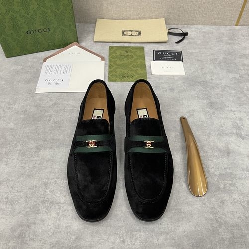 Gucci Horsebit Webbing Loafer Shoes