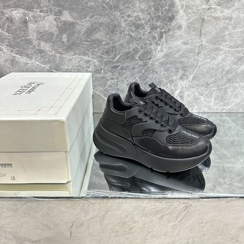McQueen Colorblock Sneaker With Full Grain Leather