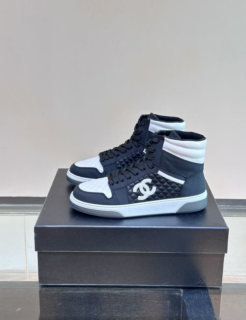 Chanel High-top Leather Casual Sneakers