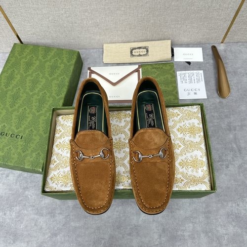 Hermes Premium Leather Loafers Leather Sole Shoes