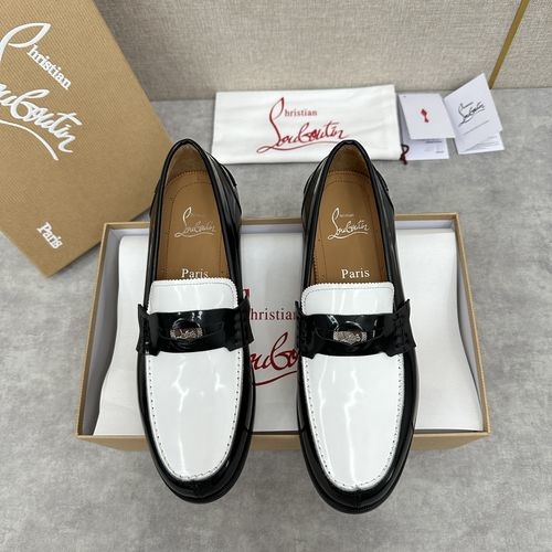 Christian Louboutin Loafer With Metal Logo Red Sole