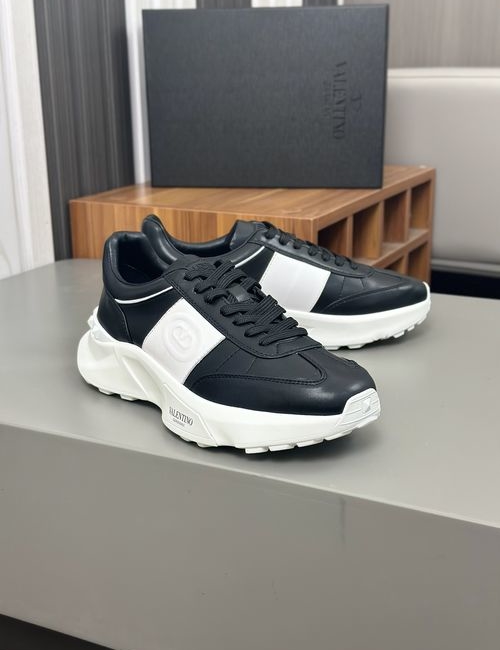 Valentino Rivet Leather Sports Shoes With Full Packaging