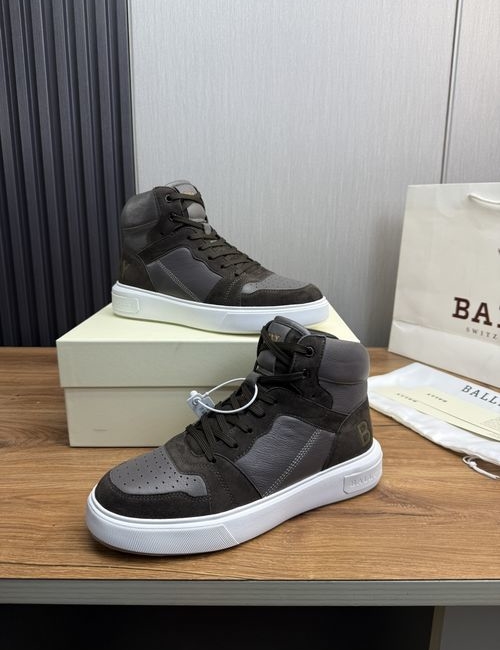 Bally Cowhide Stitched Elastic Cloth Sneakers