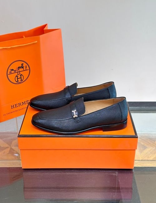 Hermes Formal Leather Shoes Cowhide Sole