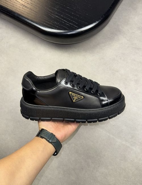 Prada Premium Casual Sneakers With Leather Upper