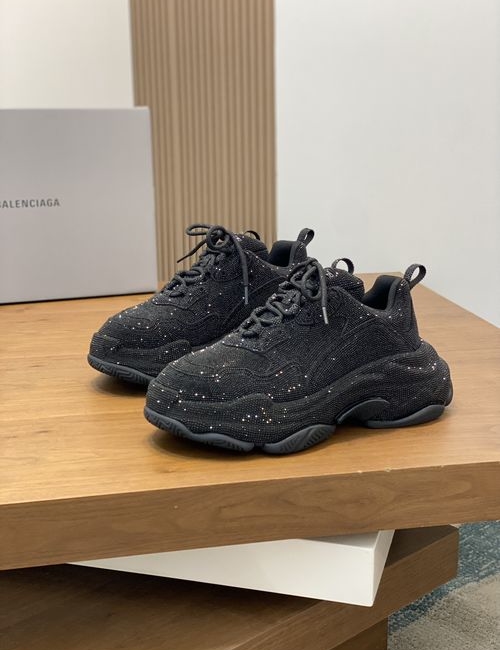 Balenciaga 3xl Rhinestone Vintage Casual Sneakers