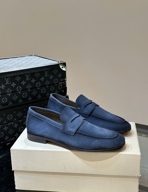 Santoni Satori Ultra-soft Leather Sole Loafers