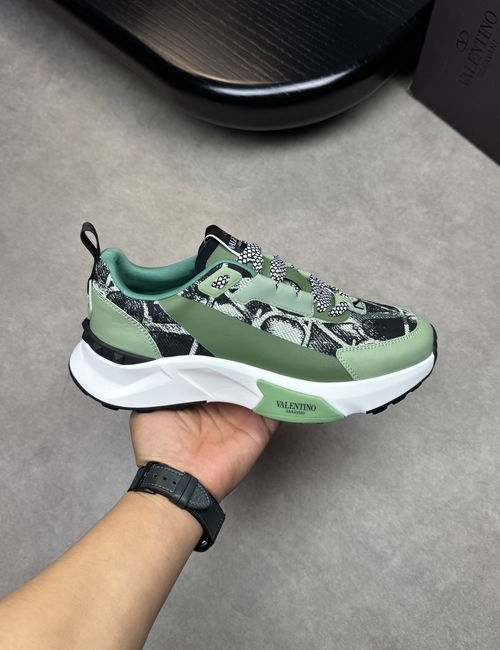 Valentino Nappa Leather Canvas Casual Sneakers