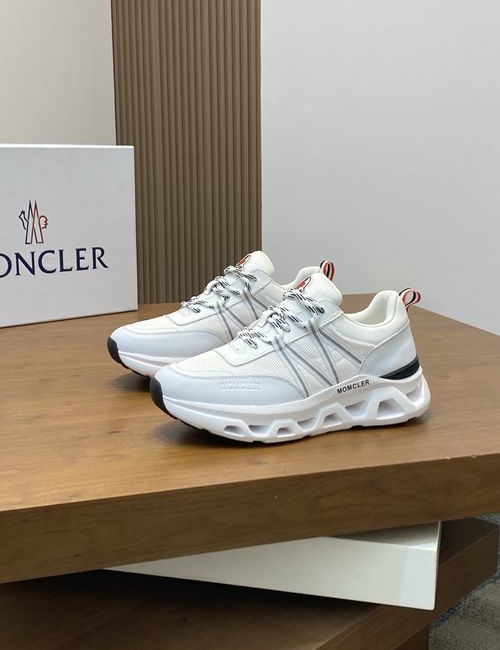 Moncler Stitched Leather Upper Sports Shoes