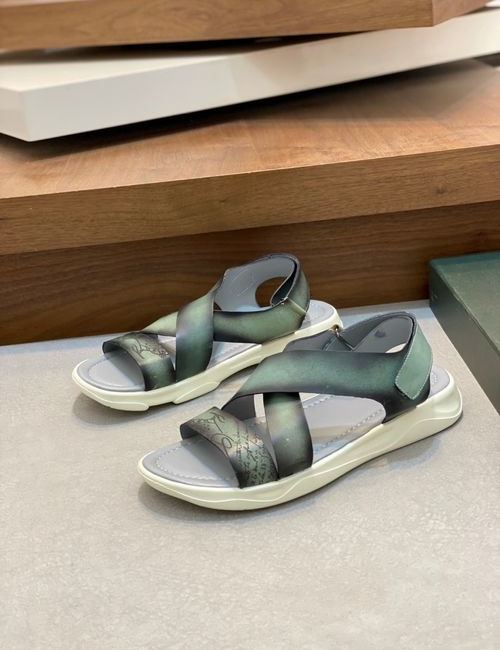 Berluti High-End Handmade Sandals With Leather Sole
