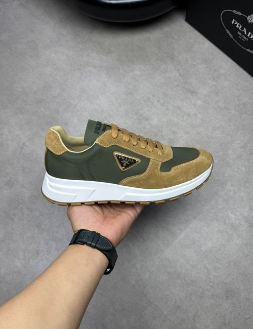 Prada Premium Suede Canvas Casual Sneakers