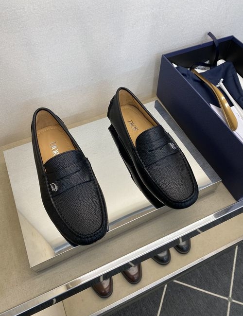 Christian Dior CD Grained Calfskin Loafer Non-slip Sole