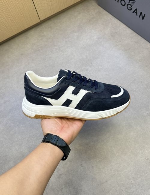 Hogan Embossed H Logo Leather Casual Sneakers