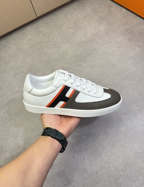 Hermes Calfskin Casual Sneakers With H Logo