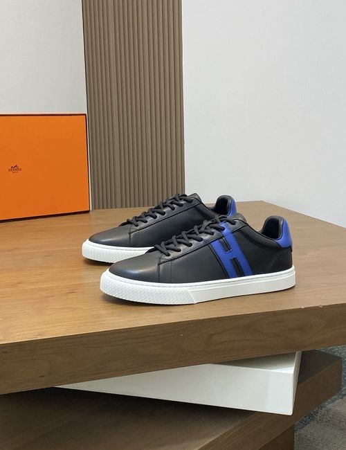 Hermes Genuine Leather Comfortable Sports Sneakers