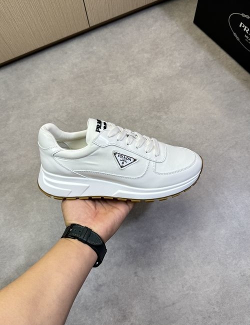 Prada Patent Leather Canvas Casual Sneakers