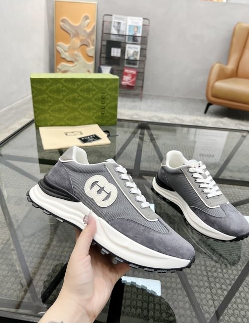 Gucci Mesh-paneled Sneakers With Air-cushion Sole