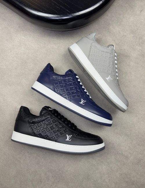 Louis Vuitton LV Embossed Leather Casual Sneakers With TPR Sole