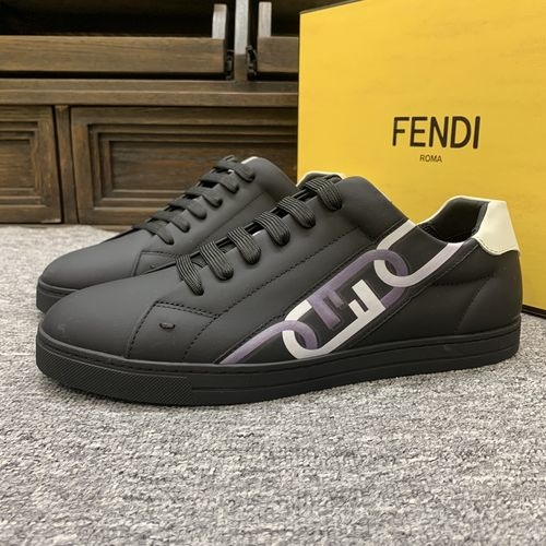 Fendi Genuine Leather 3D Printing Casual Shoes