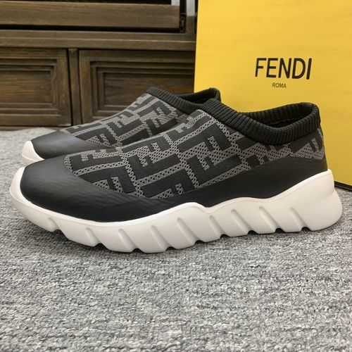 Fendi Flyknit Slip-On Shoes With Cowhide Lining