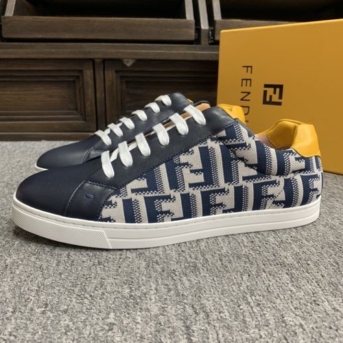 Fendi Casual Shoes With Silk Leather And Fabric Upper