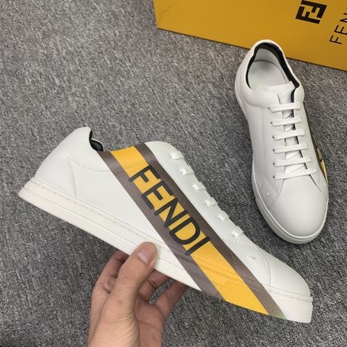 Fendi Premium Silk Leather Casual Shoes TPU Sole