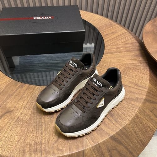 Prada Cowhide Tech Fabric Sneakers
