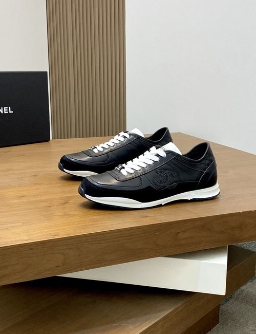 Chanel Color-block Suede Sneakers Reflective Detailing