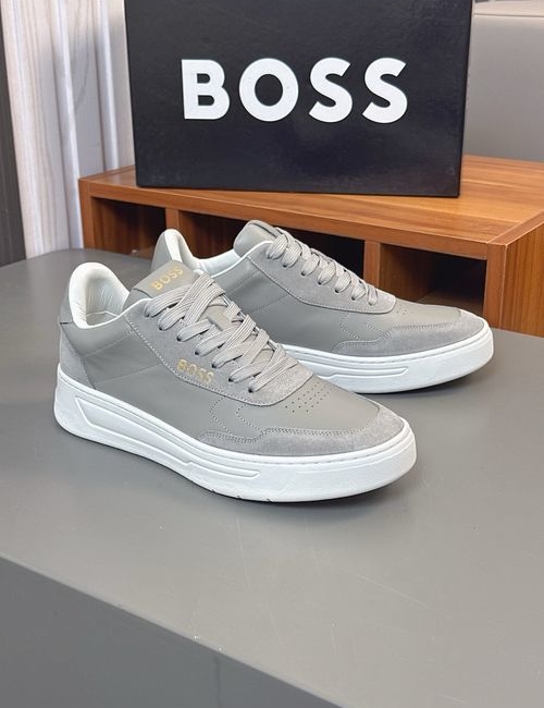 Hugo Boss Breathable Leather Sneakers With Light Soles
