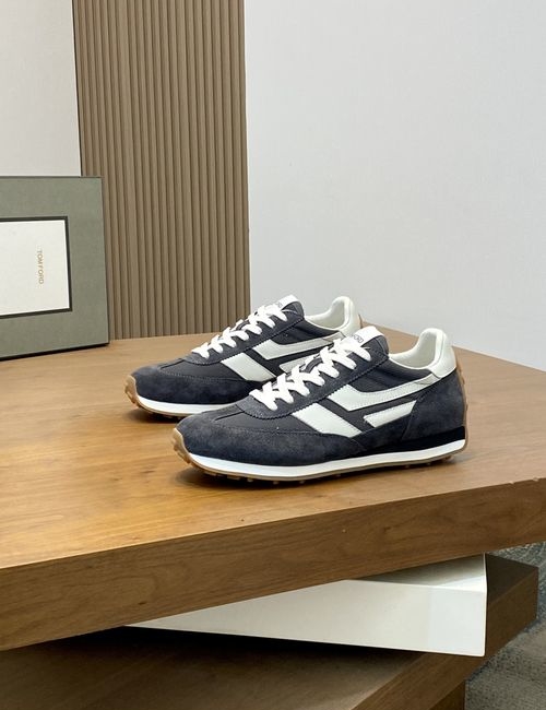 Tom Ford Minimalist Low-top Casual Sneakers With Striped Details