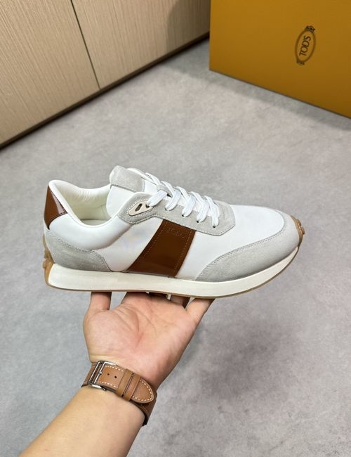 Tods Napa Leather Casual Sneakers With TPU Sole