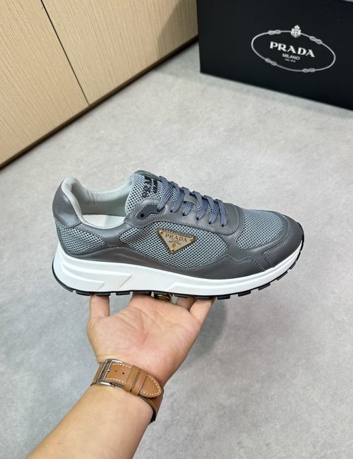 Prada Nappa Leather Mesh Casual Sneakers