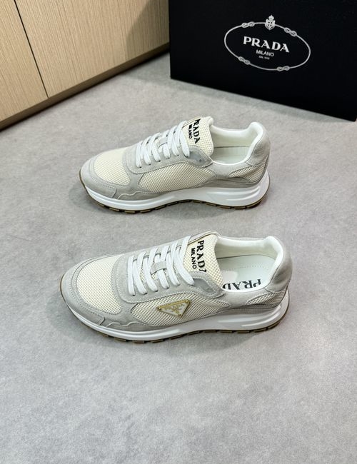 Prada Premium Suede Canvas Casual Sneakers
