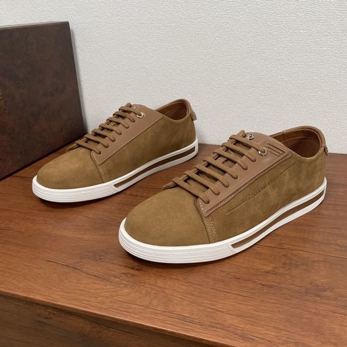 Stefano Ricci Crocodile Texture Leather Sneakers